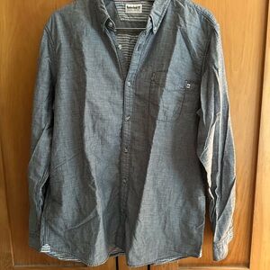 Timberland Gray Casual Button-Down Shirt